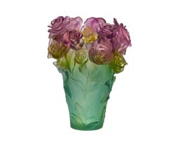 花瓶「ローズパッション」（グリーン＆ピンク）